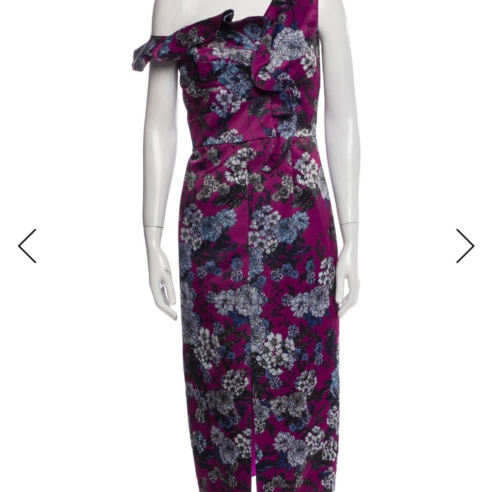 Flor at. El Floral One-Shoulder Dress Size 14